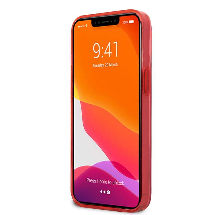 CG MOBILE Ferrari Transparent Case Print Logo Compatible for iPhone 13 Pro Max (6.7") Scratches Resistant, Easy Access to All Ports, Drop & Shock Absorption Protective Back Cover Suitable with Wireless Charging Officially Licensed
