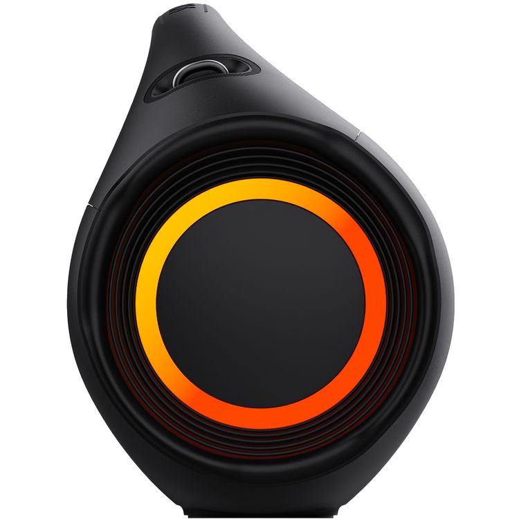 Porodo Rush Pro Portable Party Speaker with Voice Assistant, IPX6 Water Resistant, 5 Hours Play Time, RGB Lights, 7000mAh Battery Capacity, USB-A & USB-C Connector Type, 10m Transmission Range, Bluetooth Version 5.3, 10 Hours Charging Time, Power Bank Function, Grip Handle - Black