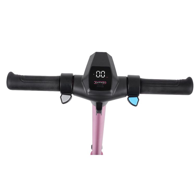 Green Lion GBK-KIDS E-Scooter with 130W Efficient Motor, Powerful Headlight, Dual Brake System, Digital Display, Bulit-in-BT Speaker, 6.3" Safe Solid Tires - Pink