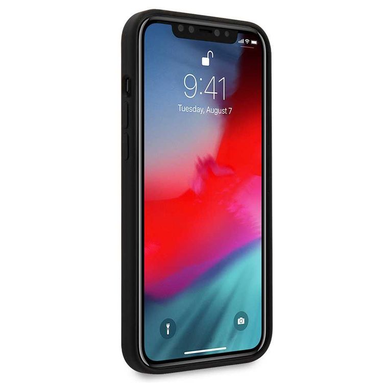 CG Mobile BMW M Collection Liquid Silicone Case Printed Big Logo Compatible for iPhone 12 Pro Max (6.7") - Black