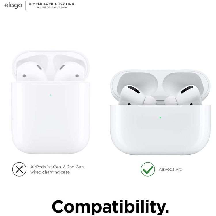 Elago Earbuds Hook Cover, Protective Buffer for Apple AirPods Pro Suitable for Jogging, Cycling, Gym & Fitness Activities [4 Pairs: 2 Large + 2 Small] - White