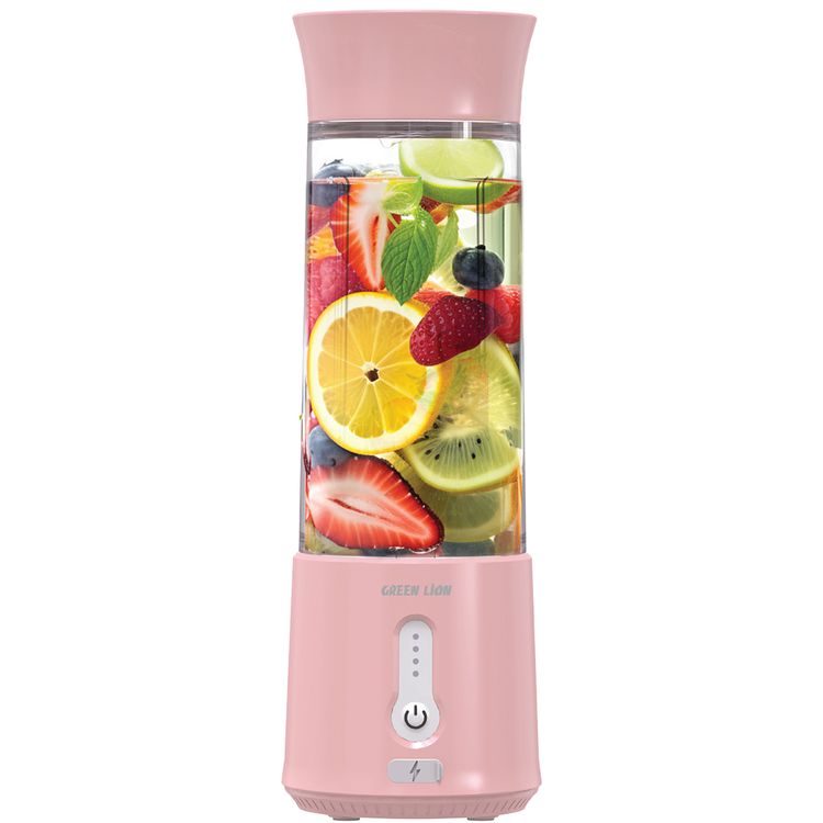 Green Lion Jet Plus 6-Bladed Juicer with 18000rpm Motor Speed, 500mL Jar Capacity, 4000mAh Battery Capacity, 20 Blending Cycles per Charge - Pink