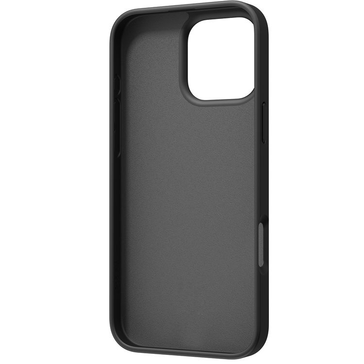 حافظة Levelo Morphix Gripstand مع حامل بطاقات لهاتف iPhone 16 Pro، حامل بطاقات مدمج، زوايا مقاومة للصدمات، ملمس نحيف بدون غطاء، حافة كاميرا مرتفعة، مادة فائقة المتانة - أسود