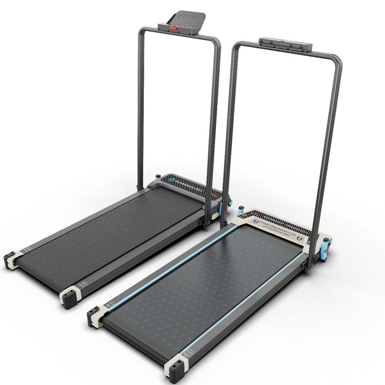 Powerology Double-Sided Multifunctional Treadmill with 10km/h Maximum Speed, 150kg Max Load, 5-Mode Massage Pad, Phone & Tablet Holder, Foldable Design with Wheels, Remote Control - Black