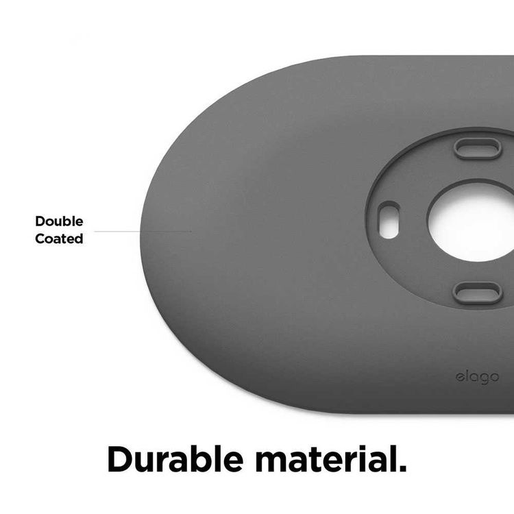 Elago Wall Plate Cover Plus Compatible for Nest Thermostats 2020 with Double Coated Circular Wall Plate Design, Anti-Scratch & Easy Installation - Charcoal Gray