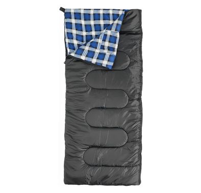 Green Lion Sleep Mate Camping Sleeping Bag, 100% Polyester, Flannel Lining Material, 210T Polyester Ripstop Shell Material, Quick-dry Fabric, Multi-Season Use, Smooth Glide Zipper, Cozy Interior - Black 