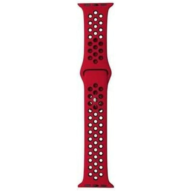 ايجارد من ساعة بورودو نايكي حزام لساعة ابل ، سوار بديل مريح ومناسب ، أشرطة قابلة للتعديل متوافقة مع ساعة ابل 44ميلي / 42ميلي - احمر/ اسود