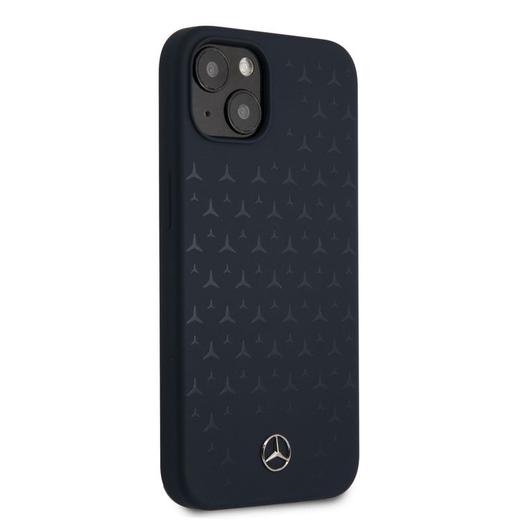 CG MOBILE Mercedes Benz Liquid Silicone Case With Stars Pattern Compatible for iPhone 13 (6.1") Anti-Scratch, Easy Access to All Ports, Drop Protection