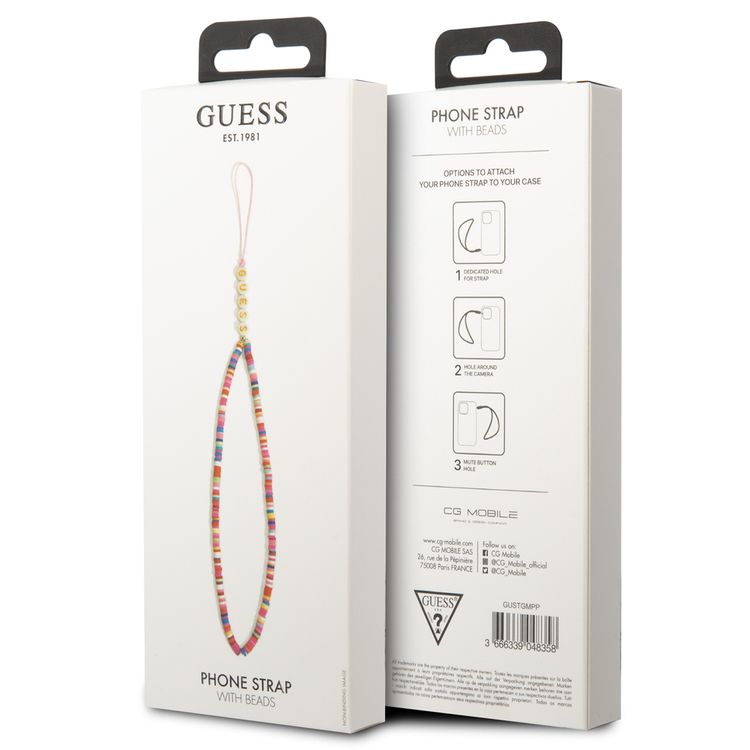 Guess Phone Strap Heishi Beads 25cm