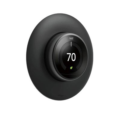 Elago Wall Plate Cover Suitable for Google Nest Thermostat Wall Plate Compatible with Nest Learning Thermostat 1st/2nd/3rd - Black