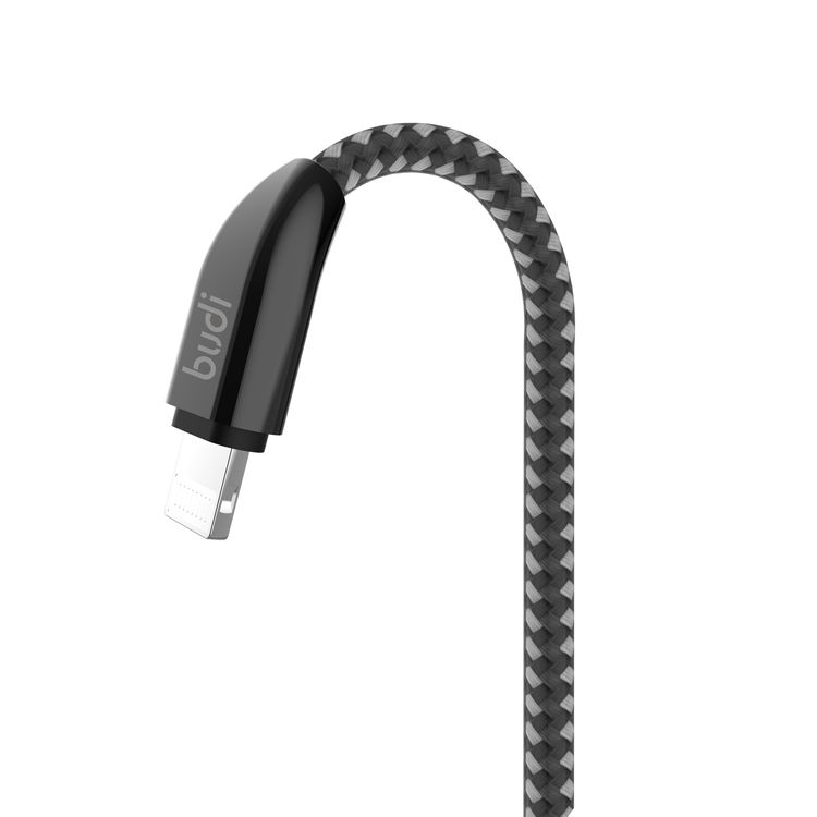 Budi Sync Lightning Cable Connector USB 2.0 Port - Black