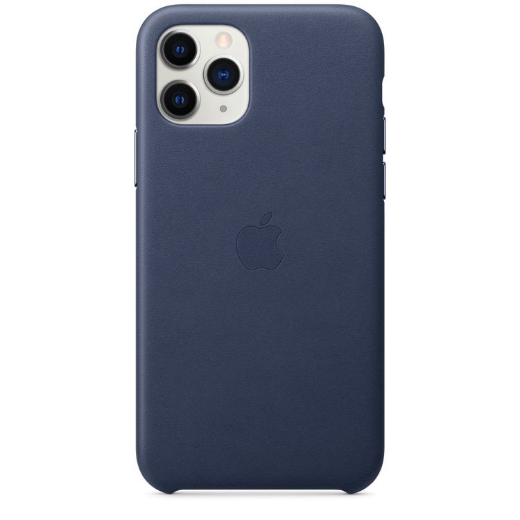 Apple iPhone 11 Pro ( 5.8" ) Leather Case  - Midnight Blue