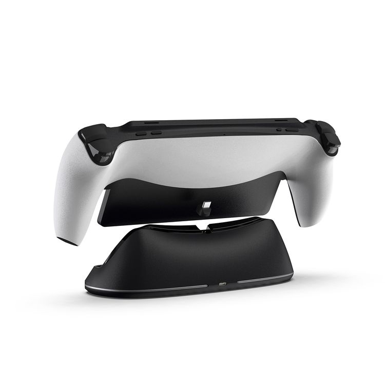 Porodo Gaming PlayStation Portal Charging Dock with RGB Lights, Type-C Connector, 3.5 Hours Charging Time, Built-in Safeguards, Anti-Slip Base, Magnetic Charging - Black