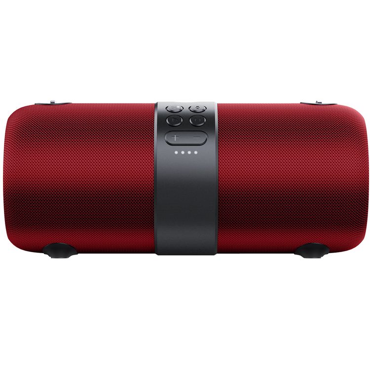 مكبر صوت ستيريو محمول بتقنية البلوتوث من باورولوجي سايفر مع إضاءة RGB، وقت تشغيل يصل إلى 5.5 ساعات، بطارية بسعة 3600 مللي أمبير، نطاق نقل يصل إلى 10 أمتار، متوافق مع سيري ومساعد جوجل الذكي - اللون الأحمر