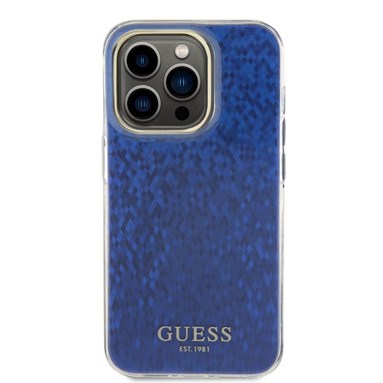 Guess IML Case with Faceted Mirror Disco Pattern - Purple - iPhone 15 Pro