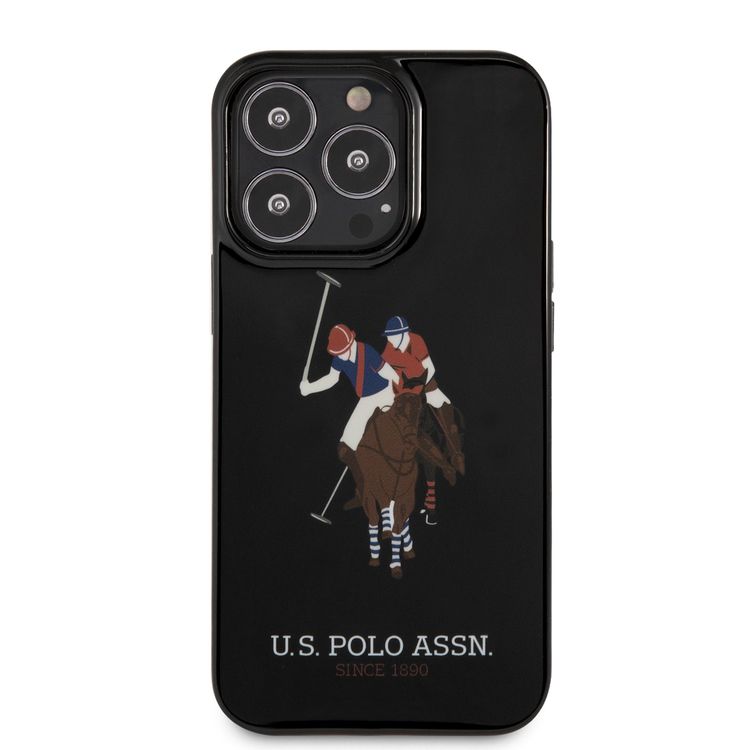 US Polo Assn Full TPU DH Color Logo Case for iPhone 13 Pro ( 6.1 ) - Black