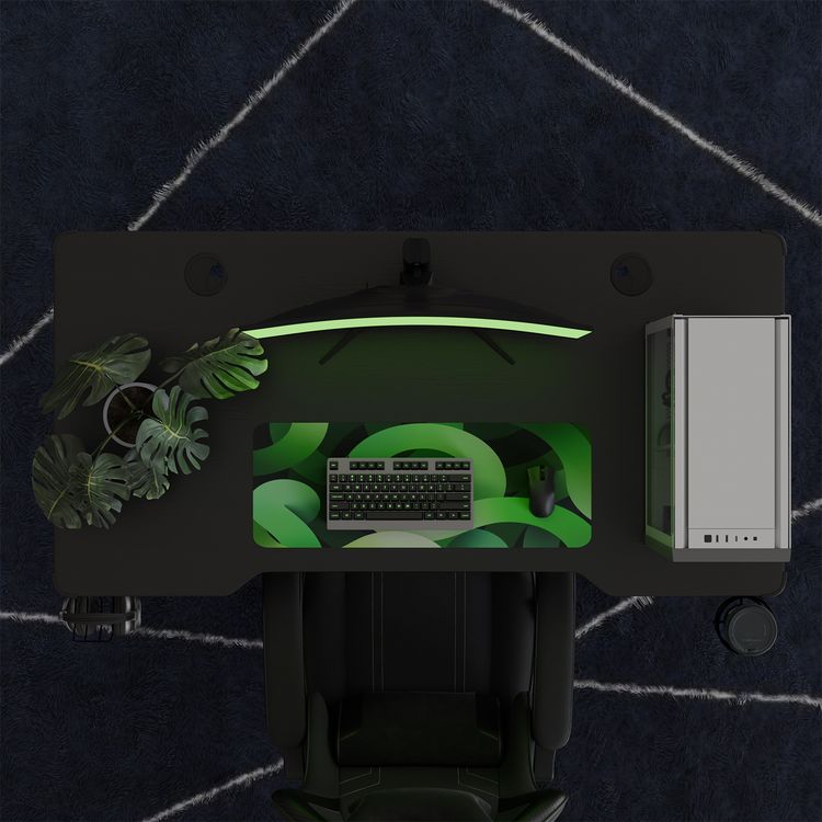 Green Lion ENGIMA 27'' Gaming Monitor with 1080P Full HD Resolution, 1800R Curved Screen, Ultra-Slim Bezel, 5ms Blur-Free Motion, Adjustable Height, Built-in Cable Hook, Wall-Mount Ready, AMD FreeSync, VA Panel Type - Black