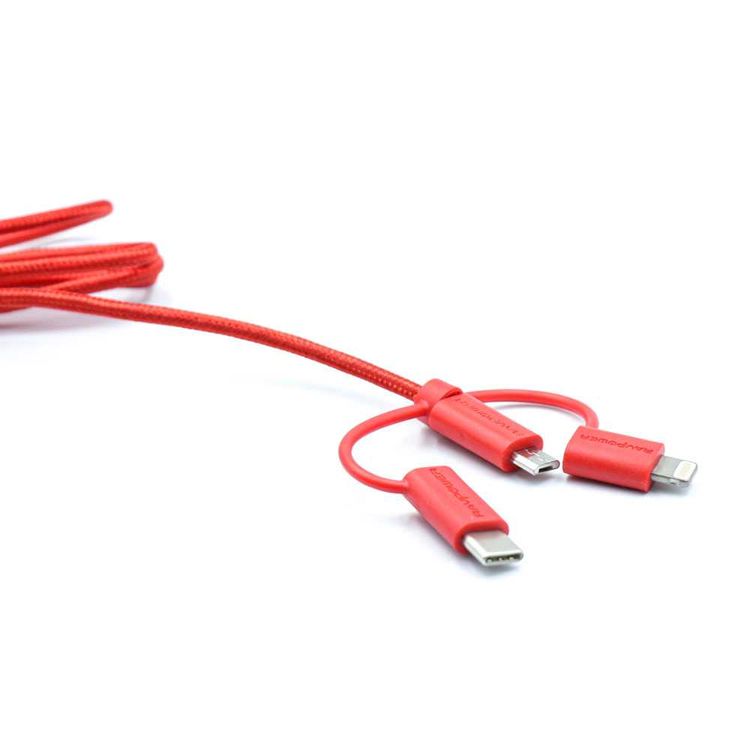 Multi USB Charging Cable RAVPower RP-CB021-RD 3 in 1 Data Cable - Red