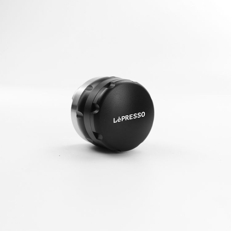 LePresso Coffee Distributor Lavelling Tool, Stainless Steel SUS304 & Alloy Material, Compatible with 58mm Portafilter Baskets, Four-Angled Slopes Design - Black
