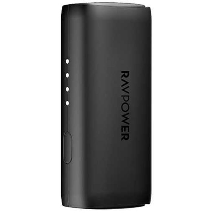 RAVPower Portable Power Bank 3350mAh with iSmart Quick Charge & Multiple Protection - Compact & Ergonomic Design Portable Charger Powerbank w/ LED Battery Level Indicator - Black