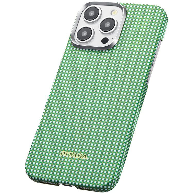 Pitaka Ultra Slim Case for iPhone 16 Pro Max, Compatible with MagSafe, 3D Grip Textured, Raised Camera Lip - Forest Green