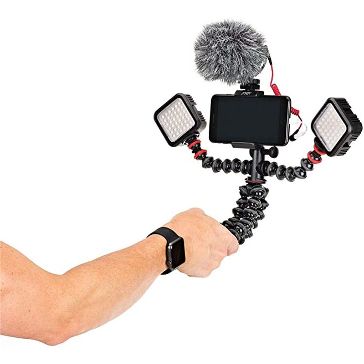 JOBY GorillaPod Mobile Rig for Smartphones, Lights and Camera - Black/Charcoal/Red