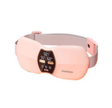 Porodo Cordless Heat Wave Massage Pad with 60°C Pain Relief, 3 Heat Levels, 3W Rated Power, 2500mAh Battery Capacity, USB-C Charging Interface, ABS & Flannel Materials, Ergonomically Designed, Digital Display - Pink