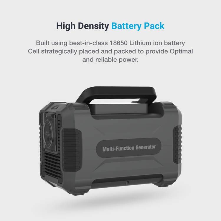 مولد طاقة محمول من باورولوجي مع لوحة معلومات LCD، 62500 مللي أمبير، 200 وات، QC 18 وات، PD 30 وات، خرج تيار متردد 220 فولت في المملكة المتحدة، حماية من الحمل الزائد والسخونة الزائدة، لوحة شمسية - أسود