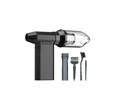 Green Lion Duo Force Air Blower & Vacuum with 3 Gear Levels, 180W, 2000mAh Battery, 7500 Pa Suction Power, 131000 RPM, Up to 80 Minutes Working Time, 3 Speed Brushless Motor, Type-C Charging Port - Black