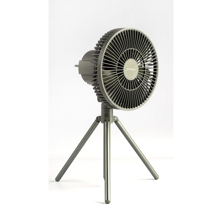 Porodo LifeStyle Outdoor Camping Fan with Remote and LED Light 10000mAh - Green