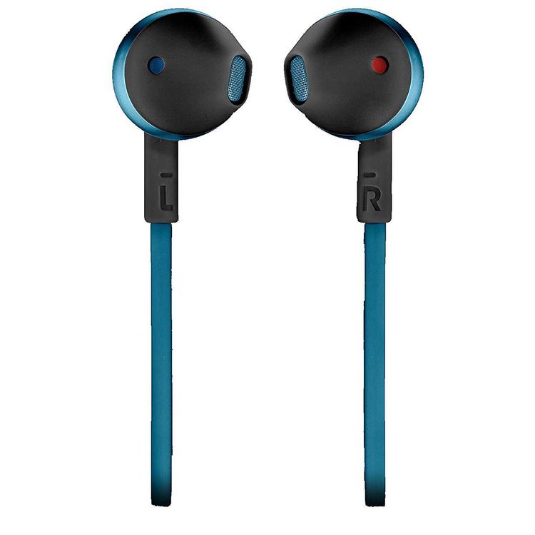 JBL T205 Wireless In-Ear Headphones With Tangle-free Flat Cable - Blue