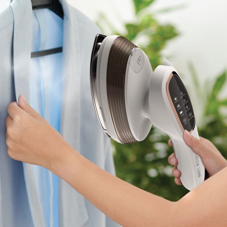 Green Lion Steam Glide Garment Steamer with Touchscreen Display, Dry Ironing & Steam Functions, 1500W Rated Power, 120mL Water Tank Capacity, 90° Rotatable Handle - White