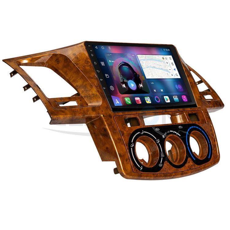Clayton Android Multimedia System, Toyota Fortuner 2008-2014, 6 GB, 128 GB - Wooden