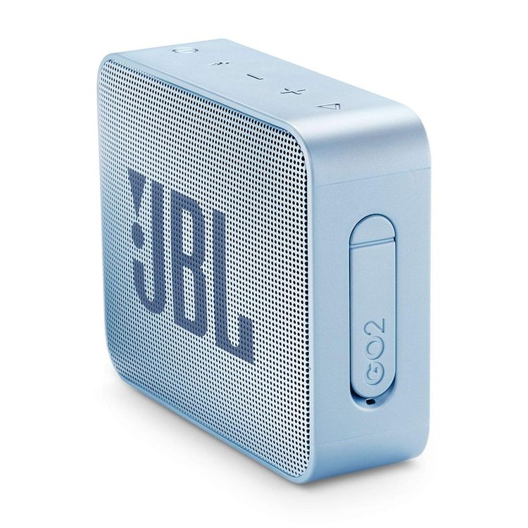 JBL GO 2 Portable Wireless Bluetooth Speaker, 5-hours Playtime, IP67 Waterproof Feature, Speaker Built-in Noise-Cancelling Speakerphone - Cyan