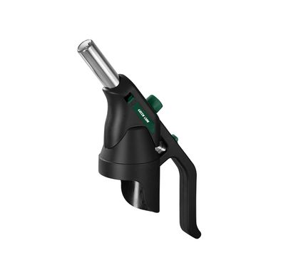 Green Lion Fire Flame Windproof Lighter, Butane Gas, 1300°C Heat, 360° Free Rotation, Adjustable Flame Control, One-Touch Ignition, Thickened Steel Pipe, Ergonomic Grip Handle, Multi-Purpose Torch, Quick & Easy Installation - Black