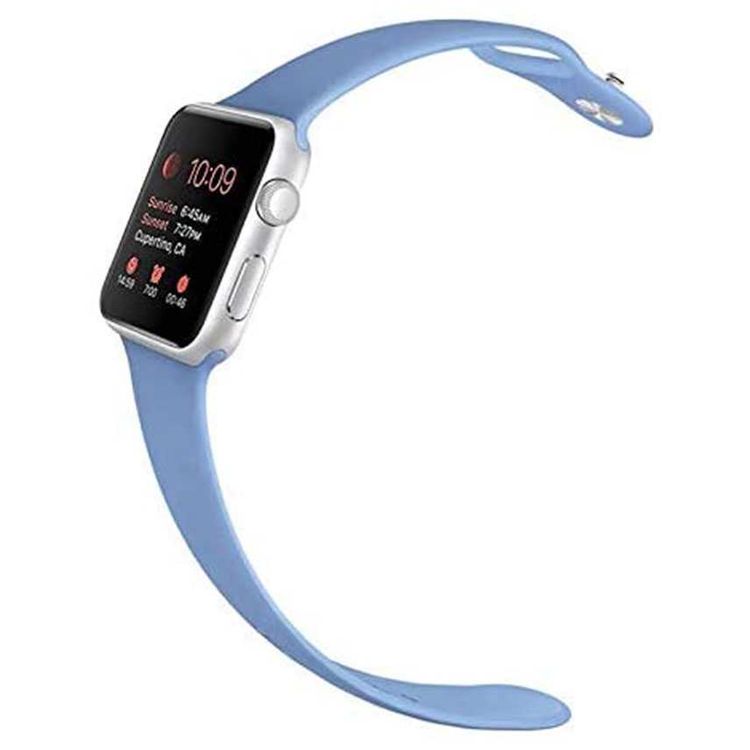ايجارد من بورودو سوار ساعة سيليكون لساعة ابل ، سوار معصم بديل مناسب ومريح ، أشرطة قابلة للتعديل متوافقة مع ساعة ابل 44ميلي / 42ميلي - ازرق