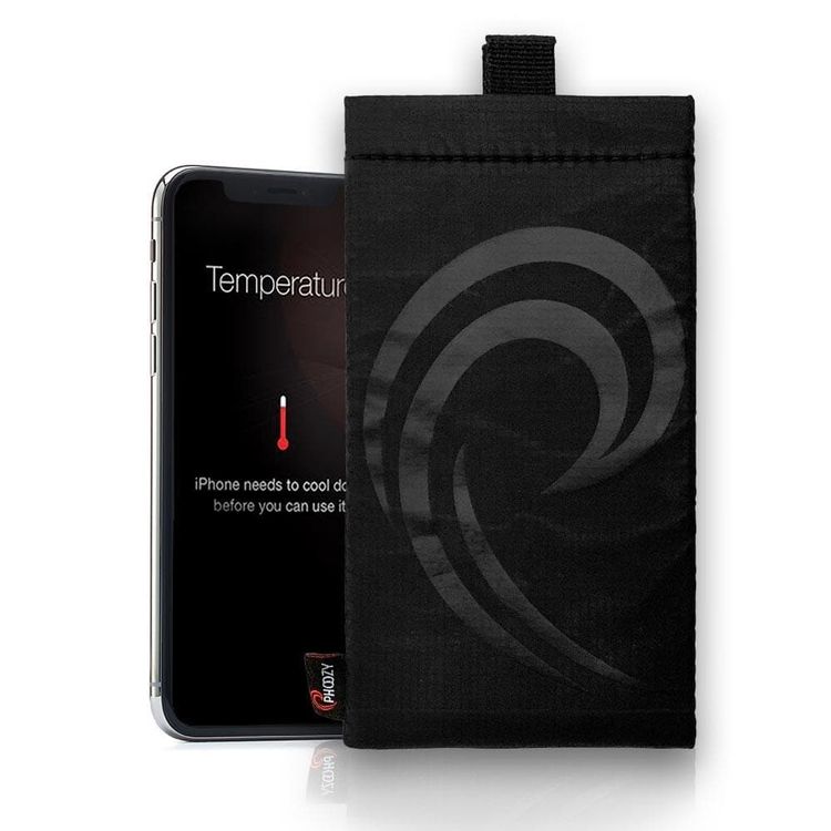 Phoozy Apollo II Series Thermal Mobile Phone Case Capsule, Prevents Overheating, Shock & Impact Protection, Insulated Ultra-Slim Weatherproof Pouch, Extends Battery Life - Black