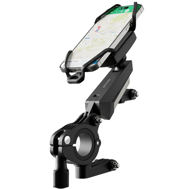 Porodo Secure Grip Shock-Absorption Bicycle Mount - Black