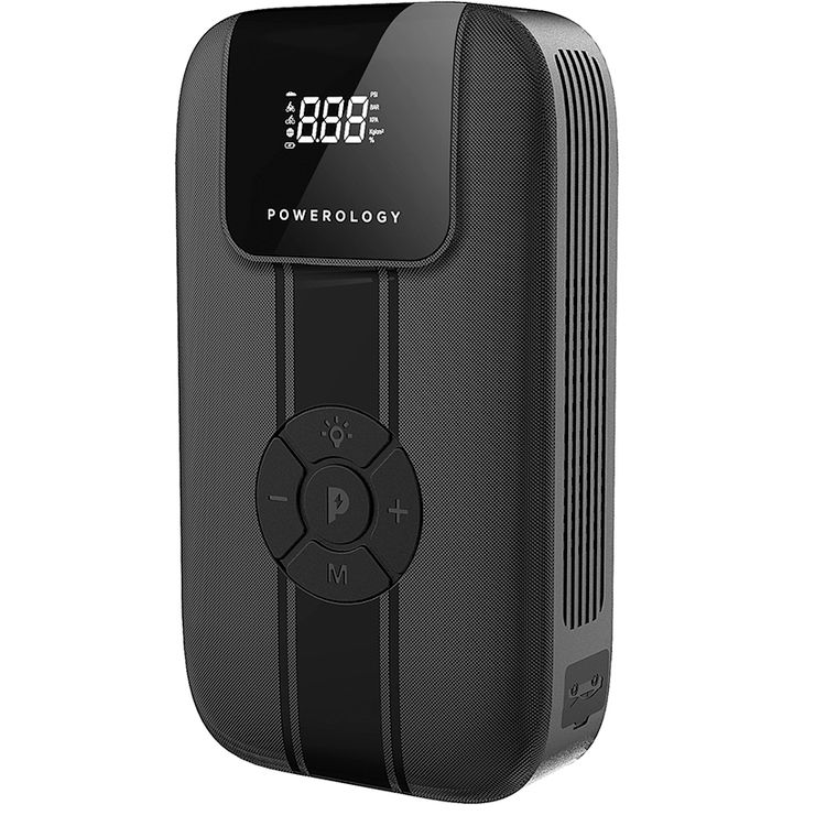 Powerology Jump Starter with Air Compressor - Black