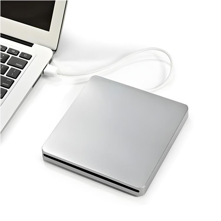 Apple USB SuperDrive with USB-A Connector, Supports CDs, DVDs & Dual-Layer DVDs, Compatible with MacBook Pro, MacBook Air, MacBook 12", iMac, Mac Mini, Mac Pro - Silver