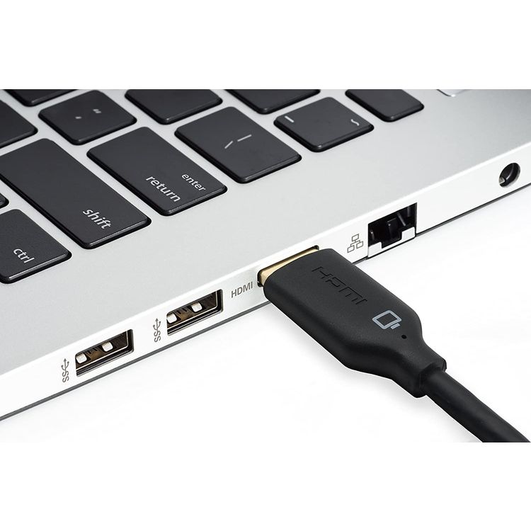 Belkin High Speed  HDMI 2M Cable Supports Full HD 1080p with Ethernet 10.2 Gbps, 4K Cinema Resolution, 3D Compatible, Audio Return Channel - Black