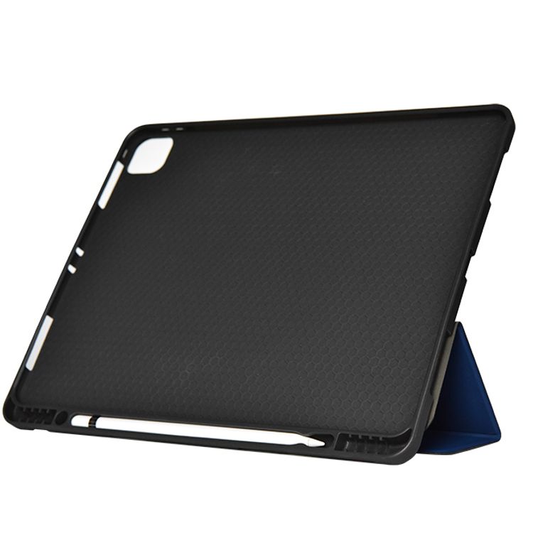 Devia TPU Leather Case With Pencil Slot Holder Compatible For iPad, Elegant Slim Lightweight Stand Protective Cover, Full Protection Case iPad Pro 12.9" (2021)