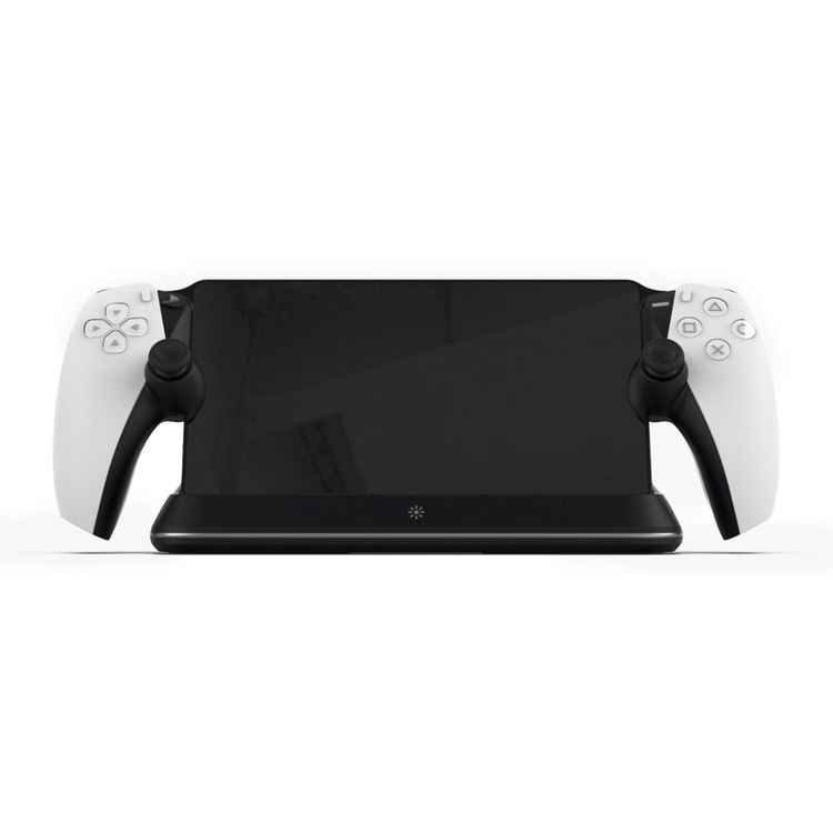 Porodo Gaming PlayStation Portal Charging Dock with Anti Slip Base, Built-in Safeguard, ABS Material, RGB Light - Black 