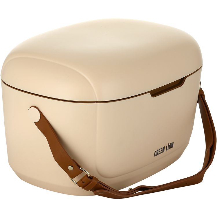 Green Lion Vintage Insulated Cooler Box 12L with Leak-Proof Design, Food-Grade Safety, Triple-Layer Insulation, Hot and Cold Storage, Adjustable Strap, Airtight Protection, Impact Resistant, Travel Friendly, Long-Lasting Insulation - Beige 