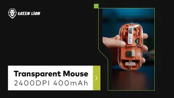 Green Lion Transparent Mouse with Adjustable Optical Resolution in UAE | Plug & Play - Orange | (GNTRAMOUSEOG)