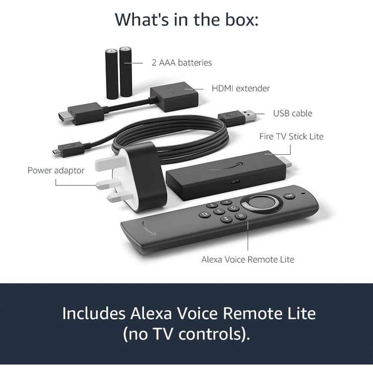 Amazon Fire TV Stick Lite مع Alexa Voice Remote Wi-Fi - أسود
