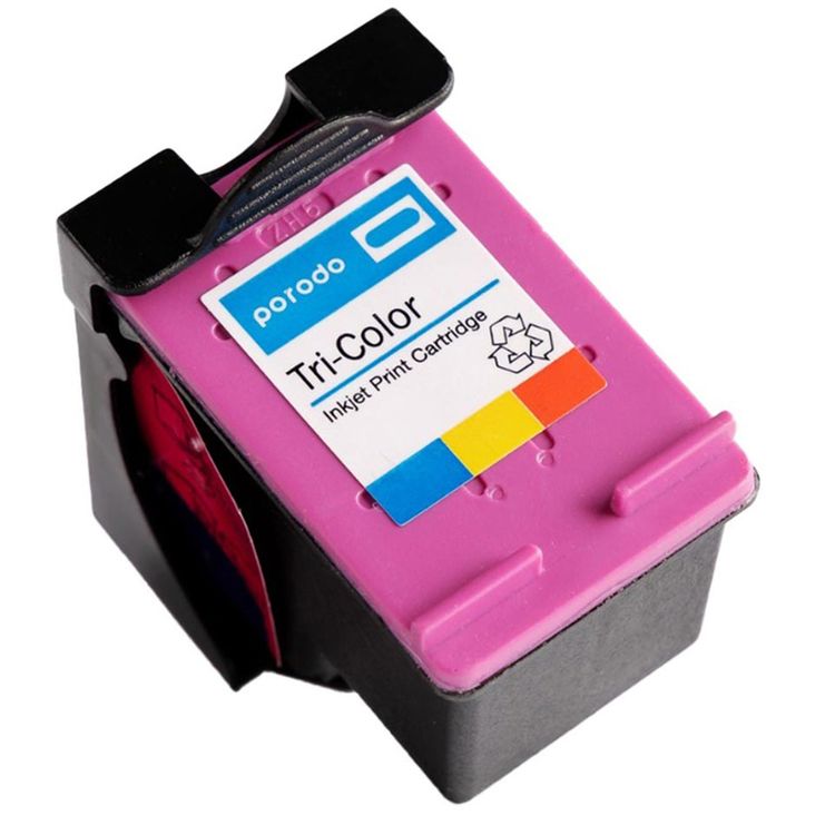 Porodo Tri-Color 62 Ink Cartridge with High-Yield Design, Compatible with Porodo Printers - Black