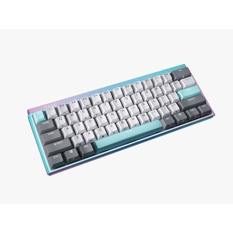 Durgod K330W Gateron Crystal لوحة المفاتيح الميكانيكية اللاسلكية Doubleshot PBT Profile (أحمر، بني) - أزرق / بنفسجي / رمادي