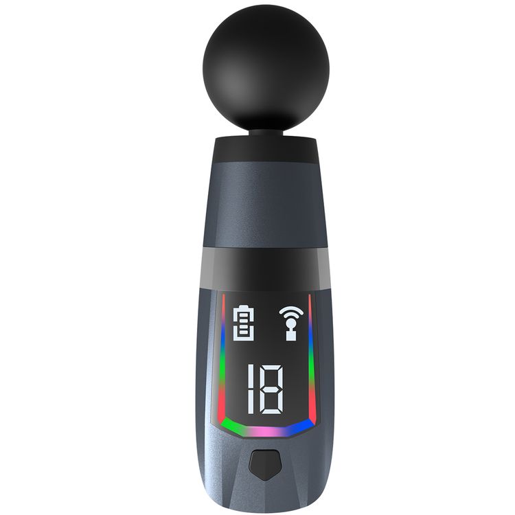 Green Lion Multifunctional GMG-05 Massage Gun with 4 Massage Heads, Extension Handle, LED Light, Massage Belt, Type-C Charging Port, Up to 3 Hours Working Time, 15000mAh Battery - Black 