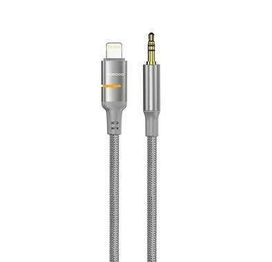 Porodo AUX to Lightning Cable with LED Light, 1.2m Cable ...
